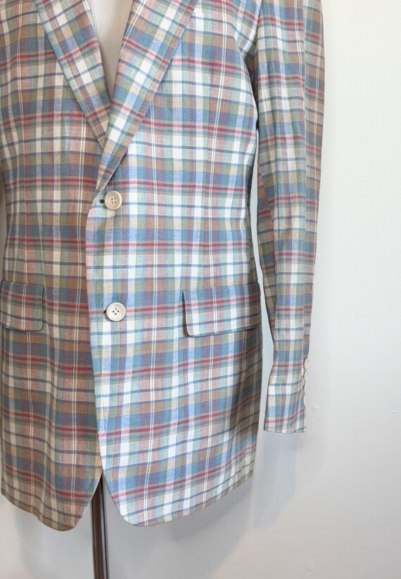 Vintage 70s Men’s India Madras Blazer Sport Coat … - image 3