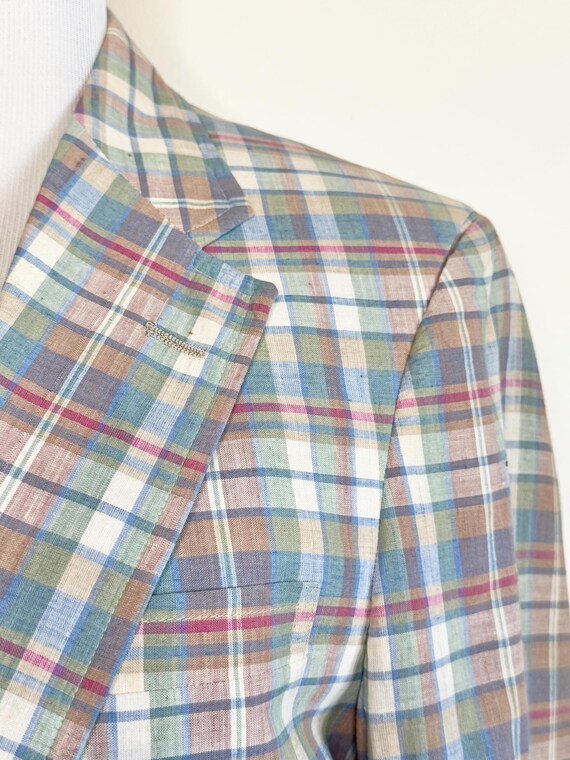 Vintage 70s Men’s India Madras Blazer Sport Coat … - image 12