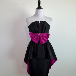 Huey Waltzer Darcy Vintage 80s Designer Cocktail Party Dress Prom Formal XS S