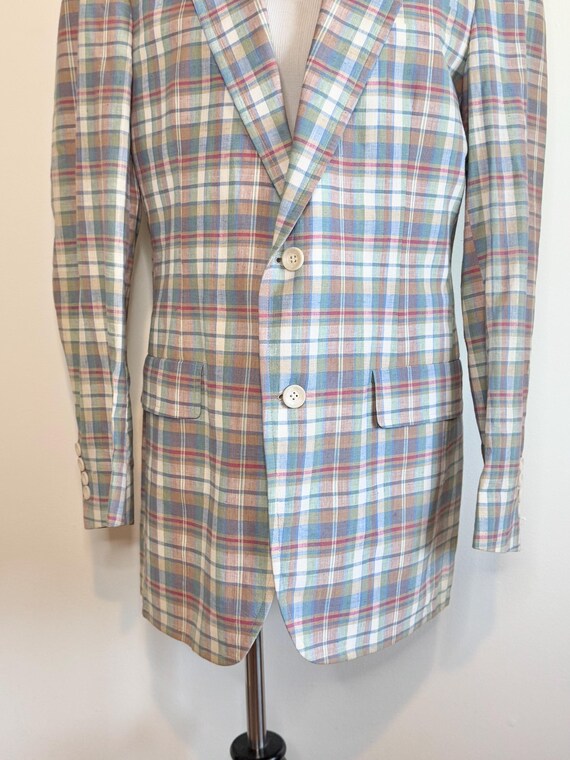 Vintage 70s Men’s India Madras Blazer Sport Coat … - image 4