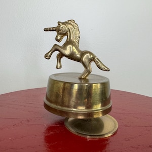 Vintage Brass Unicorn Music Box WORKS