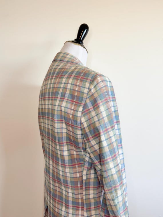 Vintage 70s Men’s India Madras Blazer Sport Coat … - image 10