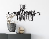 Custom Family Name Sign Wood Word Cutout, Wooden letters, Laser Cut Word, Gallery Wall Decor, Black Home Decor