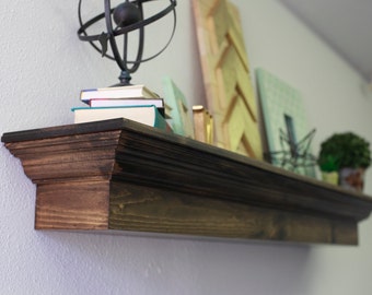 36 wall shelf vintage white wall wood wall shelf dark stained floating display shelf or fireplace mantel lengths of 36 48 60 72 inch etsy 36 wall shelf vintage white wall wood wall shelf dark stained floating display shelf or fireplace mantel lengths of 36 48 60 72 inch etsy