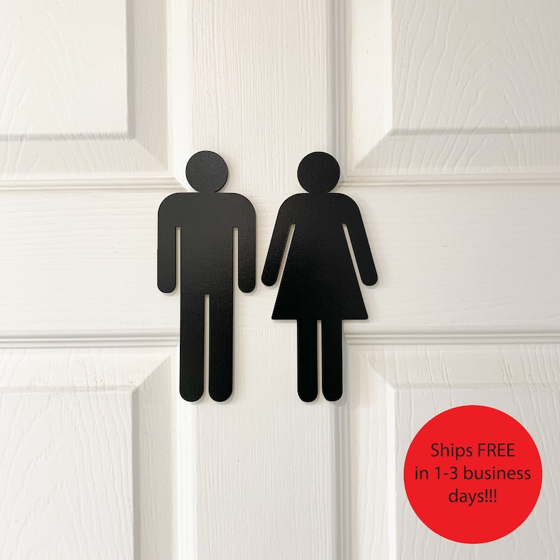 Men and Women Restroom Sign - Etsy