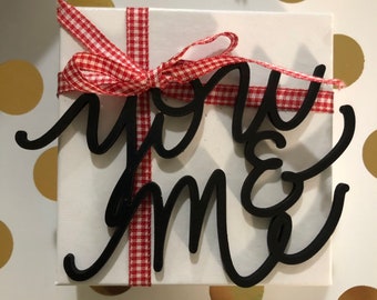 Valentine's Day Gift Tags, Be Mine, Love, You and Me, XOXO, I Love You, Hugs and Kisses Wood Word, Scroll Cutout Word, Word Cutout Tags
