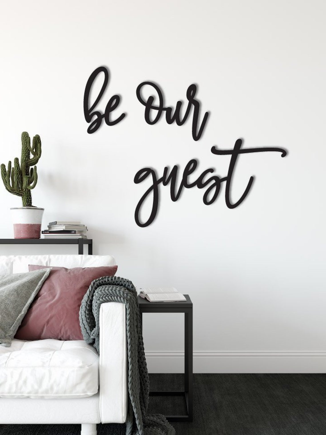 Be Our Guest Wood Word Cutout Wooden letters Laser Cut Word | Etsy