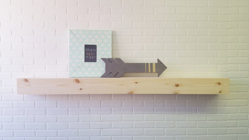 Unfinished Wood Wall Shelf Mantle Fireplace Beam Style In Lengths Of 48 60 72 And 84 Floating French Cleat Hanging