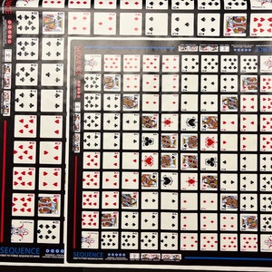 Jumbo Sequence Game, Giant Board Game Mat, Cards and Chips Included image 7