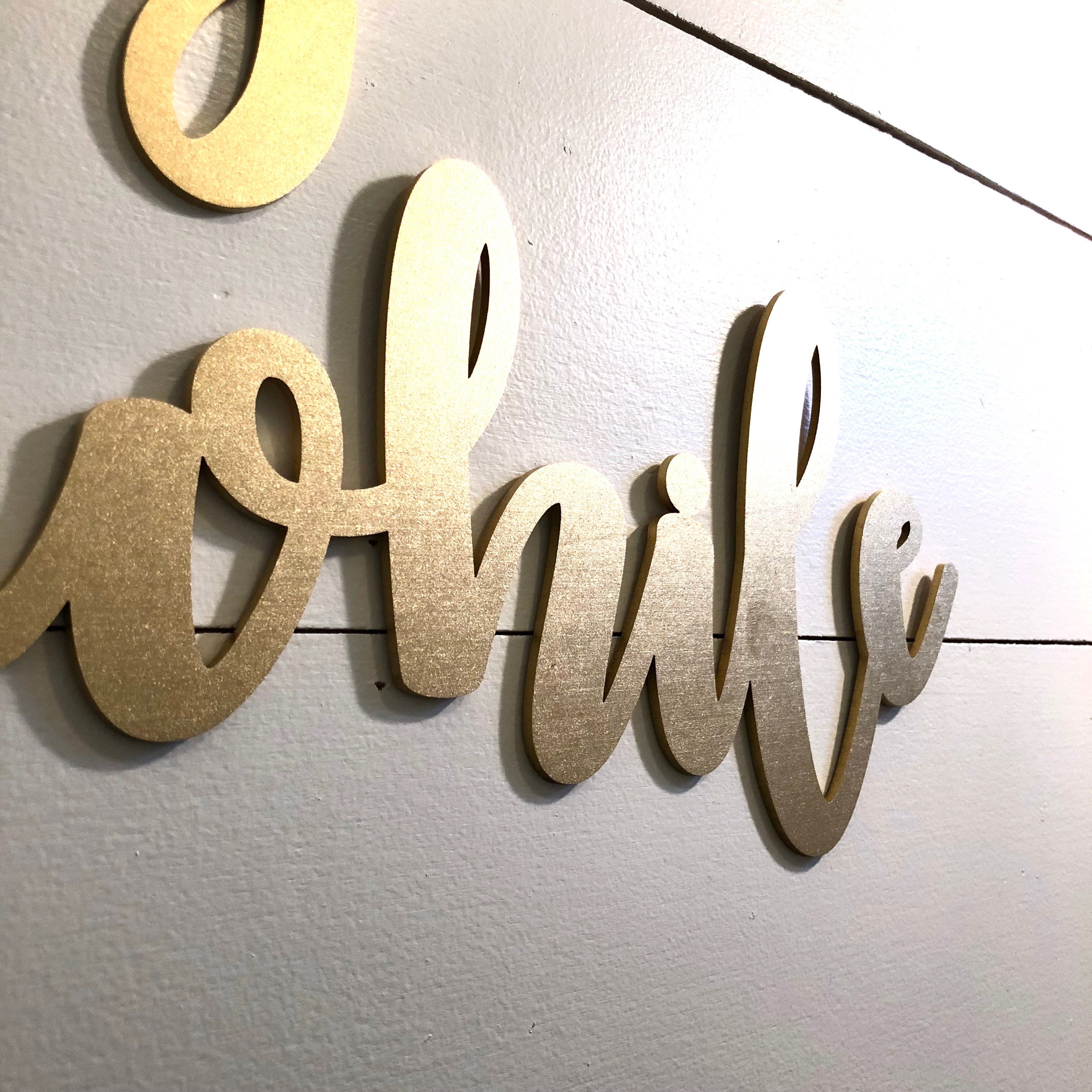 Stay Awhile Wall Decor Wood Cutout Wooden Word Guest Room Etsy