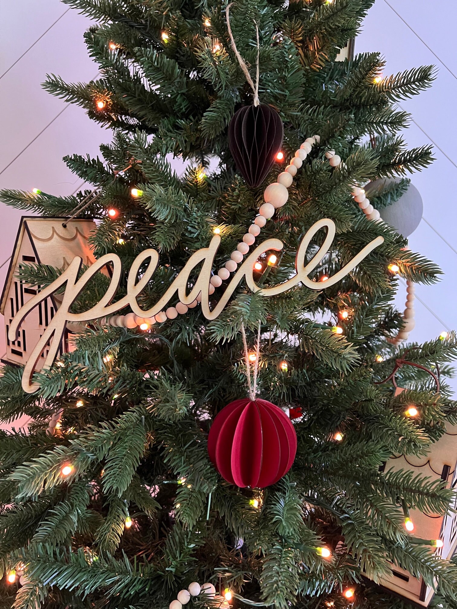 Christmas word ornaments Clearance