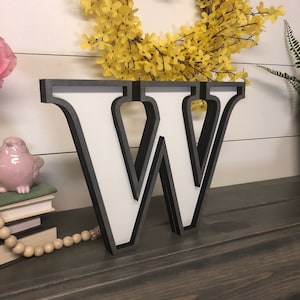 Wooden Letter Cutout, Framed Wood Letter, Laser Cut Wood Letter Sign Wooden Letter Wall Decor, Marquee Style Wood Letter Cutout image 6