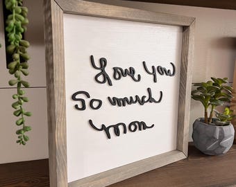 Custom Handwritten Sign: Memorial Keepsake Art
