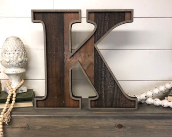 Wooden Marquee Letter: Laser Cut Wood Wall Decor