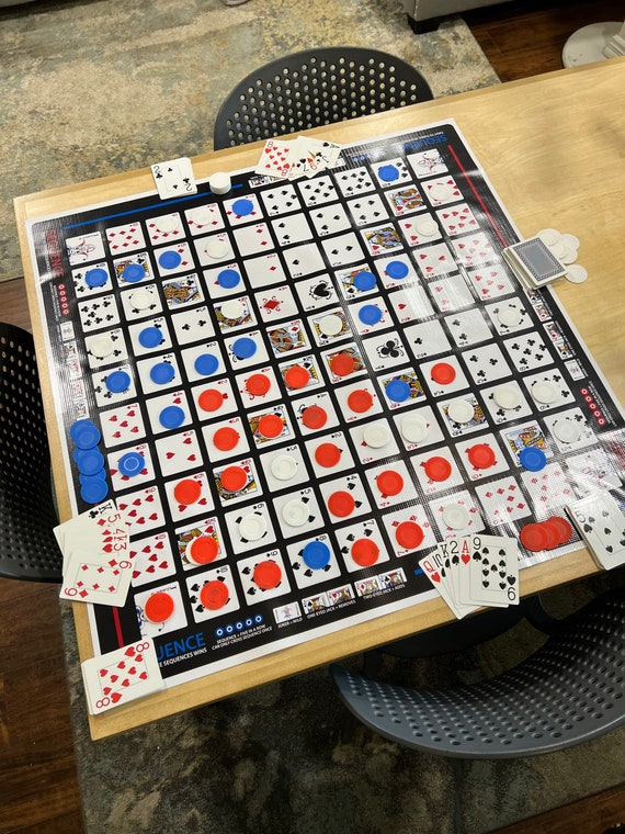 Jumbo Sequence Game, Giant Board Game Mat, Cards and Chips