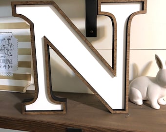 Wooden Marquee Letter Cutout, Laser Cut Wood Letter Sign Wooden Letter Wall Decor, Marquee Style Wood Letter Cutout