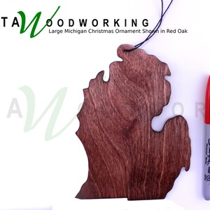 Michigan Shaped Christmas Ornament: Baltic Birch State Pride Decor