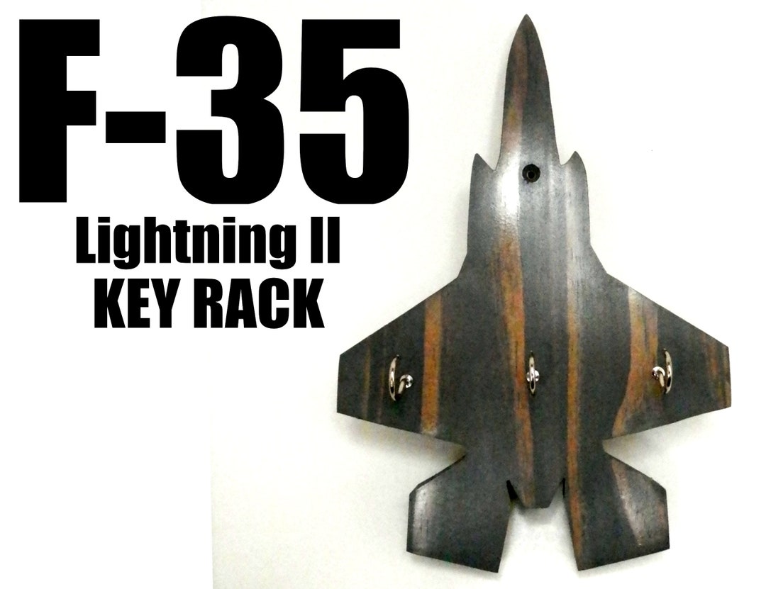 F-35 Lightning II Key Rack: Wooden Military Aviation Hanger - Etsy