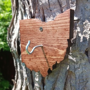 Ohio Hook and Ring Game: Handmade Wood Plaque