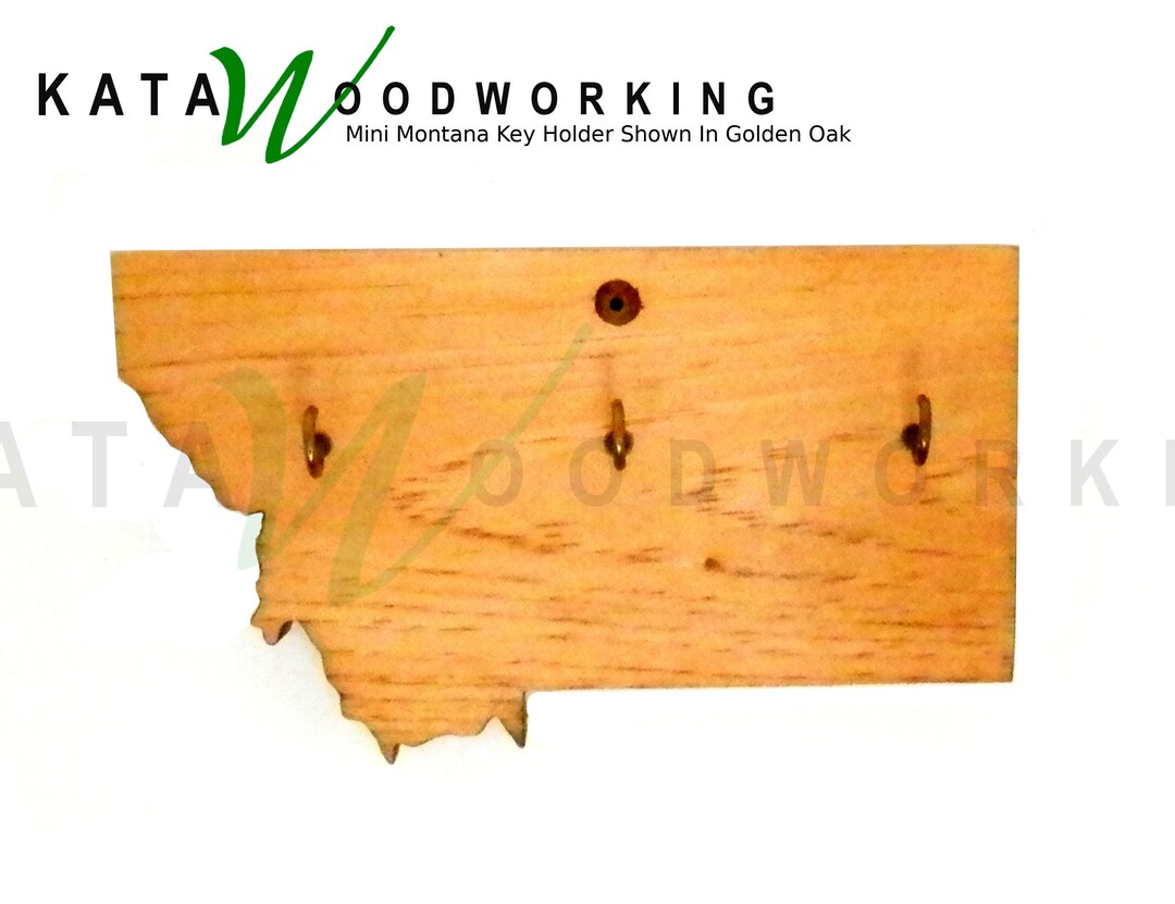 State Key Rack Mini Montana State Shaped Key Rack - Key Holder - Hanger - Tack Room ...