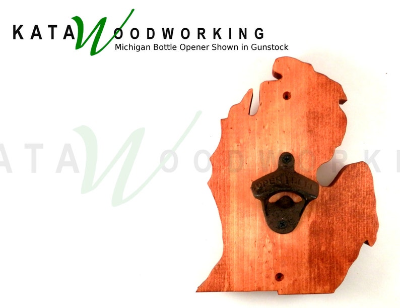 Michigan State Shaped Bottle Opener for Wall Wood Wall Etsy
