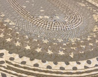 Handcrafted Gray Jelly Roll Rug