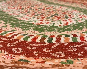 Handcrafted Christmas Jelly Roll Rug