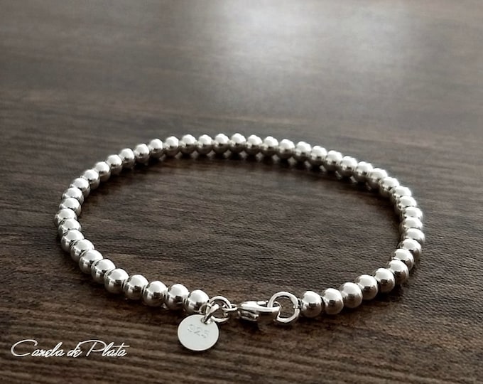 Classic 4mm Bead Bracelet - Sterling main image 1
