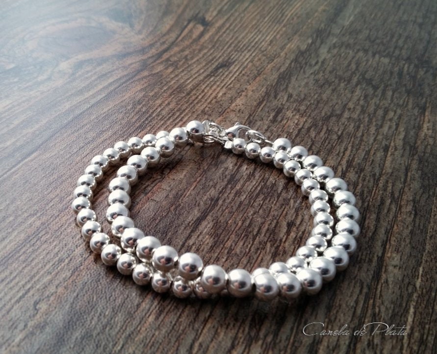 Classic 6mm Bead Bracelet - Sterling main image 1