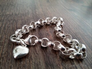Tuscany Silver Pulsera/collar Cadena Estilo Rolo, 6.5mm, Plata De Ley 925 Unisex, Gioielli In Argento Riciclato, Con Custodia Regalo