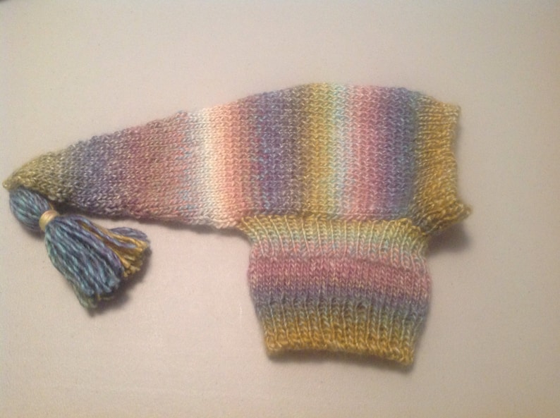 Greyhound hat with snood-watercolors ombre