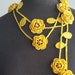 Amy reviewed Crochet Rose Necklace,Crochet Neck Accessory, Flower Necklace, Yellow, 100% Cotton.