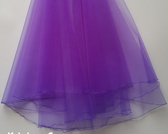 Purple Wedding Veil, Two Layers