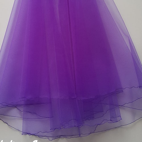 Purple Wedding Veil Three Layers Purple Satin Edging. - Etsy