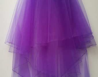 Purple Wedding Veil, Three Layers.