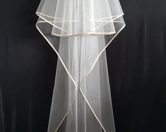 Ivory Wedding Veil, Two Layers