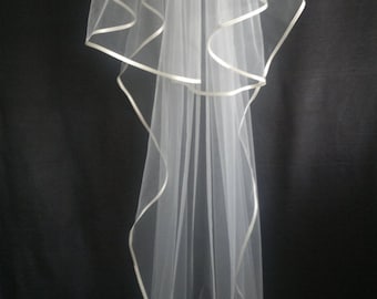 Ivory Wedding Veil, Two Layers