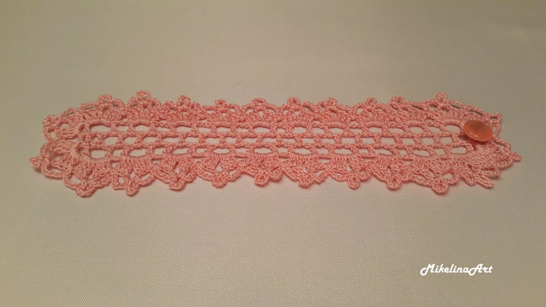 Crochet Napkin Rings, 100% Cotton, Sets of 4,8,12, Pink. image 3