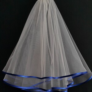 Plain Veil Ivory Double Teir AN6046