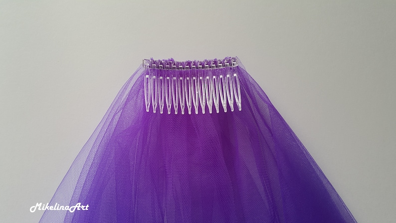wedding veil purple
