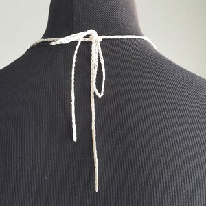 Crochet Necklace, Crochet Neck Accessory, Flower Necklace, Ivory, 100% Cotton. image 2