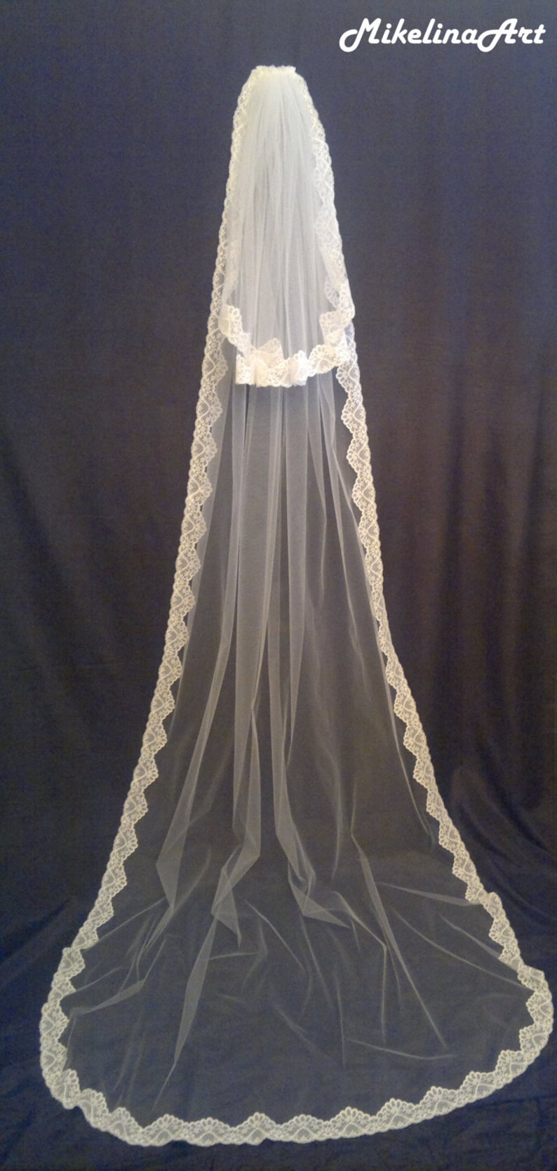 Cathedral Veil, Two Layers, Ivory image 1