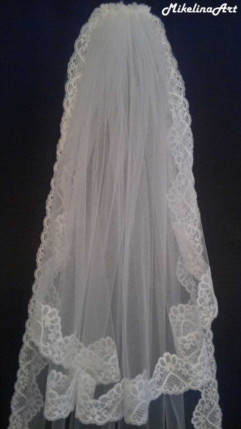 Cathedral Veil, Two Layers, Ivory image 2