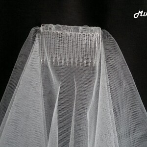 Ivory Wedding Veil, Two Layers image 2