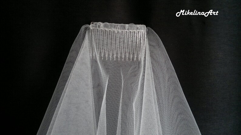 Ivory Wedding Veil, Two Layers image 2