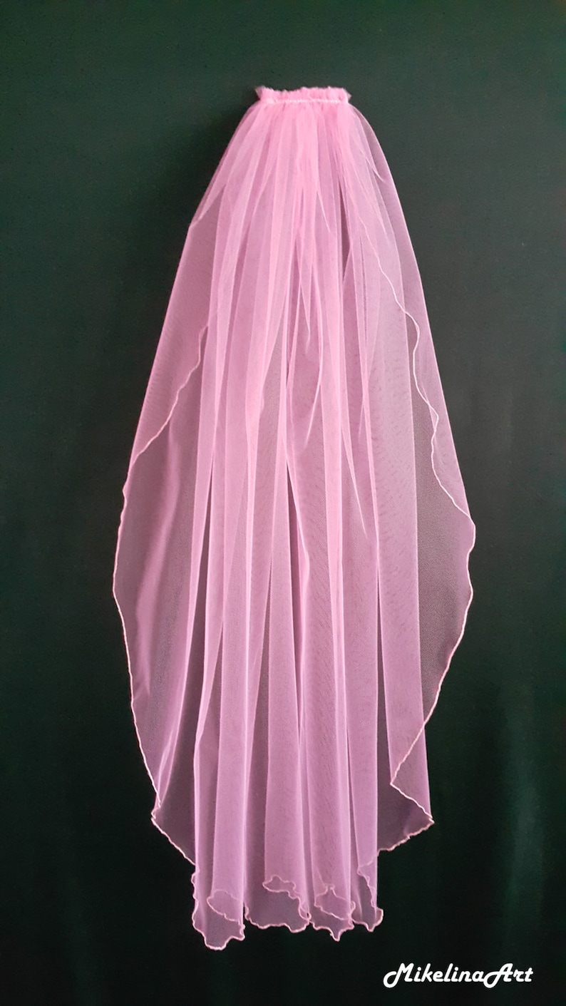 Pink Wedding Veil image 1