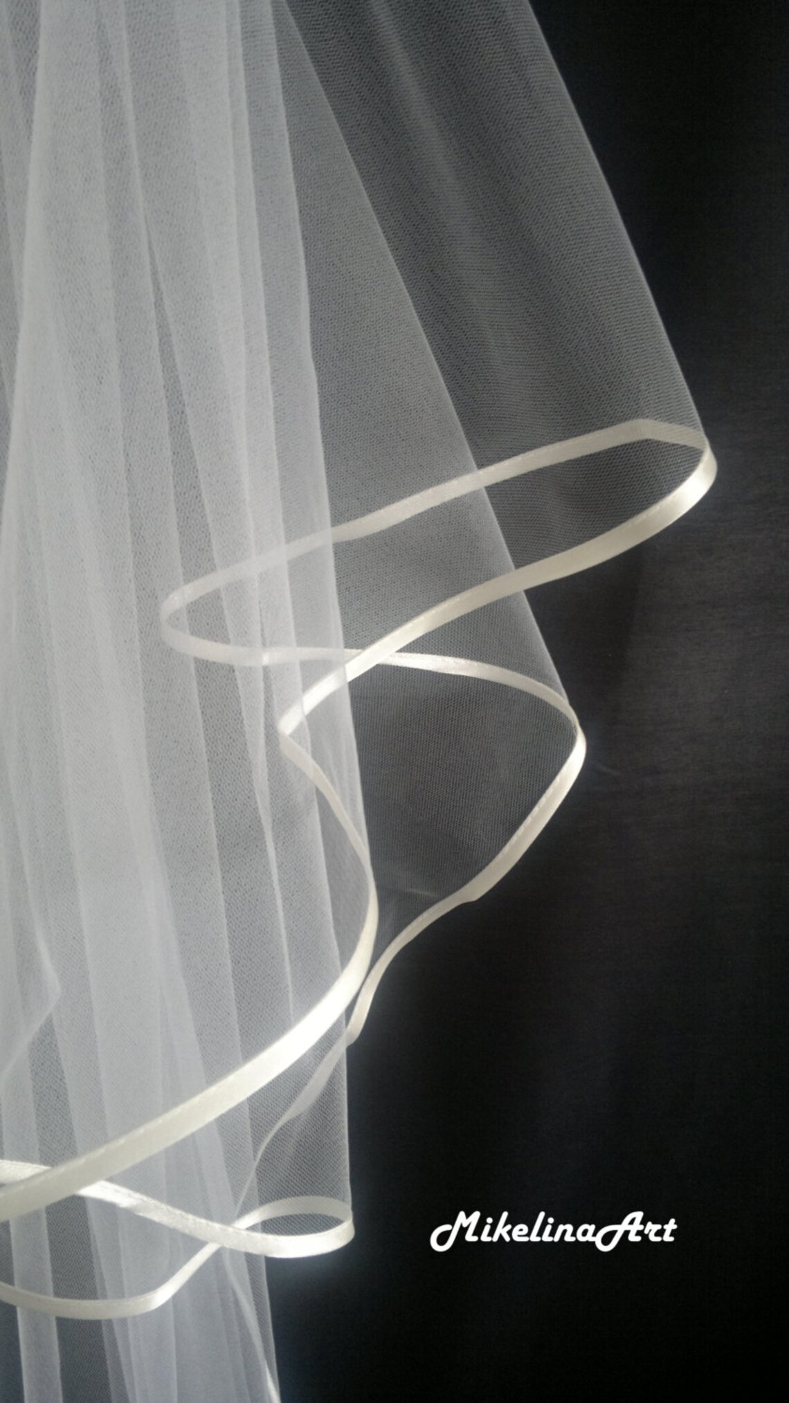 Pearl Veil Ivory Double Teir AN6045P