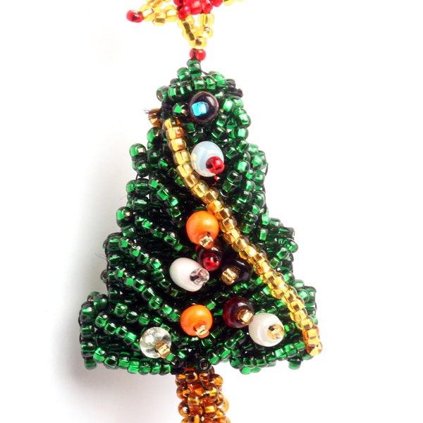 CHRISTMAS Ornaments| Handmade | Hand-beaded |