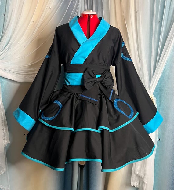 Pokemon Shiny Umbreon Cosplay Kimono Dress Eeveelution Gijinka 