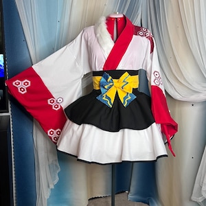 Inu Demon Dog Cosplay Kimono Dress Lolita Sesshomaru